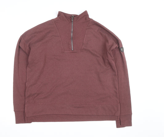 Trespass Men's Brown 1/4 Zip Pullover Sweatshirt Size L
