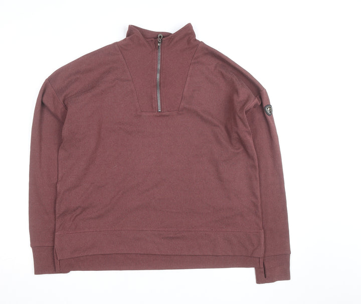 Trespass Men's Brown 1/4 Zip Pullover Sweatshirt Size L