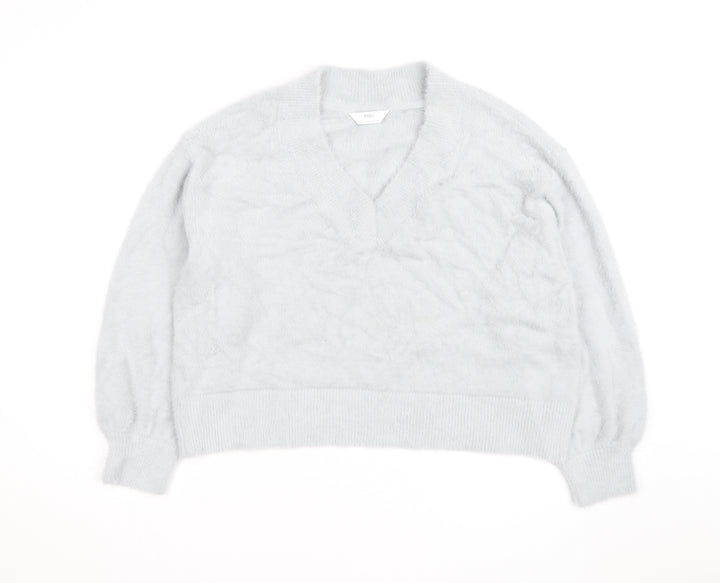 Marks and Spencer Women’s Grey V-Neck Pullover Jumper Size L