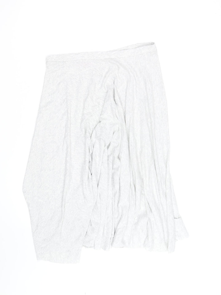 White Stuff Women's Grey Size 12 A-Line Jersey Midi Skirt