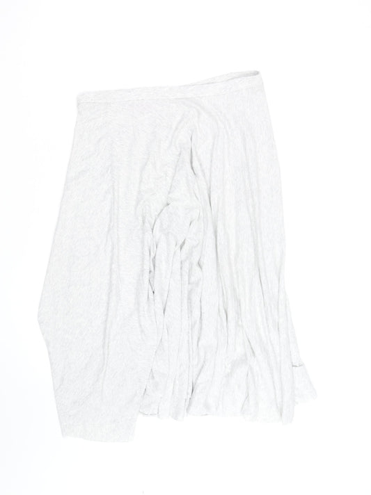 White Stuff Women's Grey Size 12 A-Line Jersey Midi Skirt