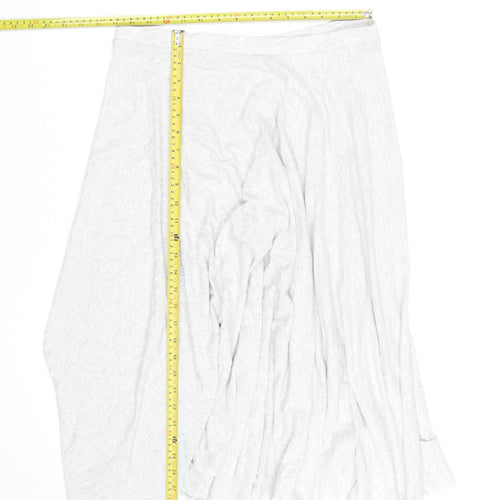 White Stuff Women's Grey Size 12 A-Line Jersey Midi Skirt