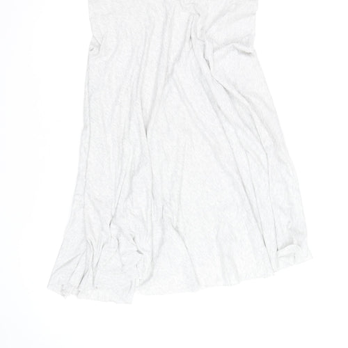 White Stuff Women's Grey Size 12 A-Line Jersey Midi Skirt