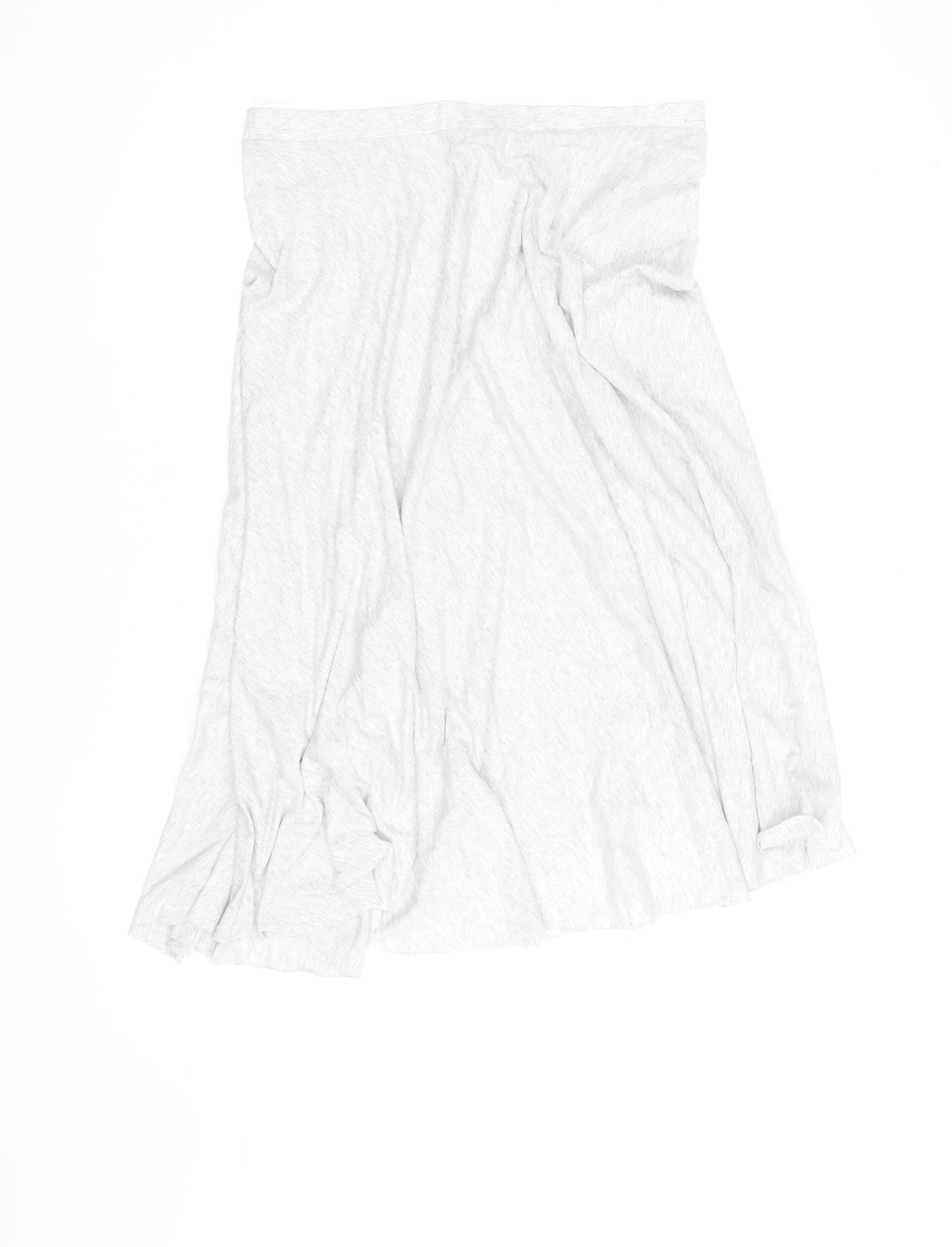 White Stuff Women's Grey Size 12 A-Line Jersey Midi Skirt