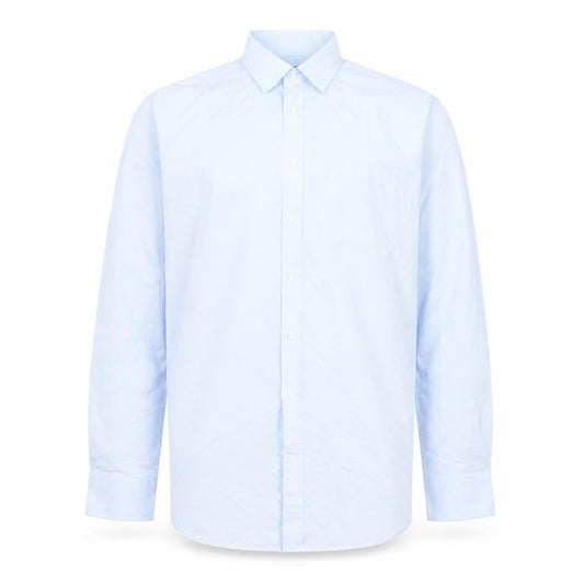 Front view of Marks & Spencer Men's Light Blue Regular Fit Long Sleeve Button-Up Shirt 17L