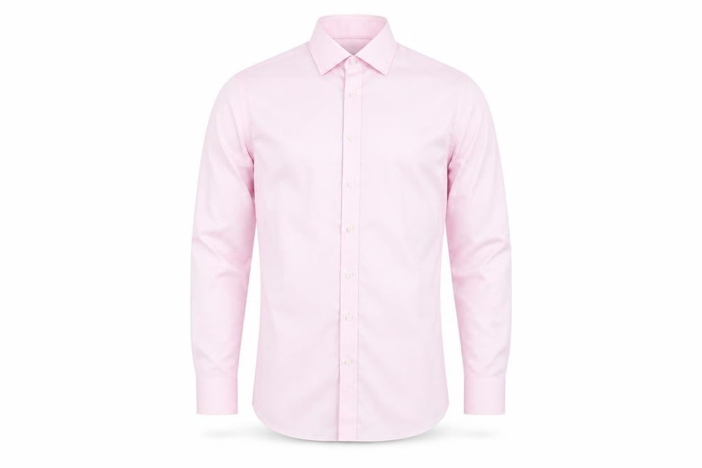 Charles Tyrwhitt Men's Pink Slim Fit Long Sleeve Cotton Shirt 15/38