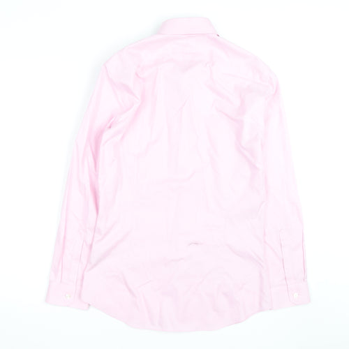 Charles Tyrwhitt Men's Pink Slim Fit Long Sleeve Cotton Shirt 15/38