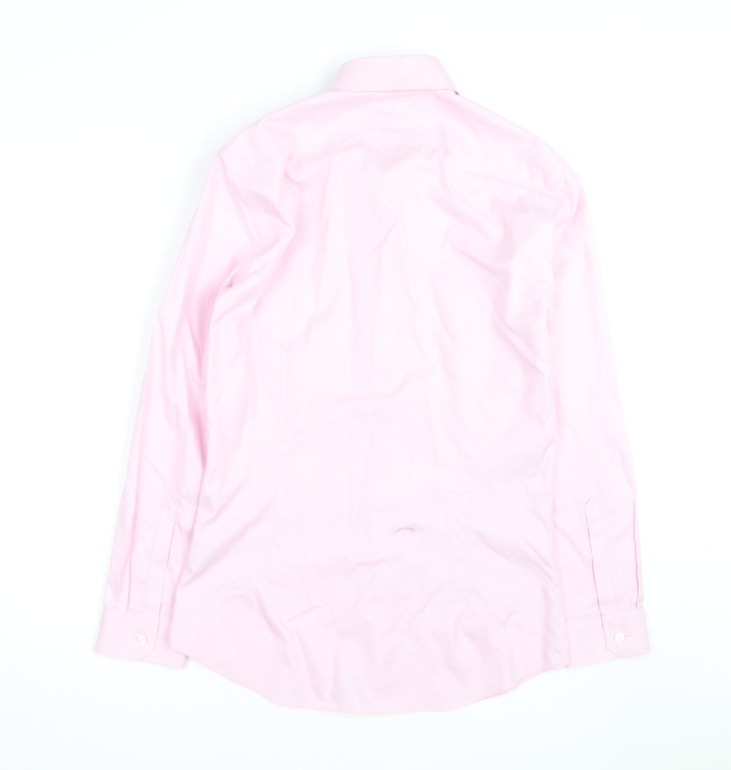 Charles Tyrwhitt Men's Pink Slim Fit Long Sleeve Cotton Shirt 15/38