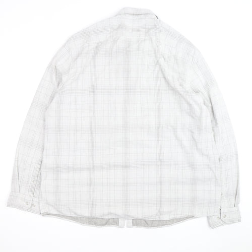 Marks and Spencer Men’s Grey Check 3XL Regular Fit Long Sleeve Shirt