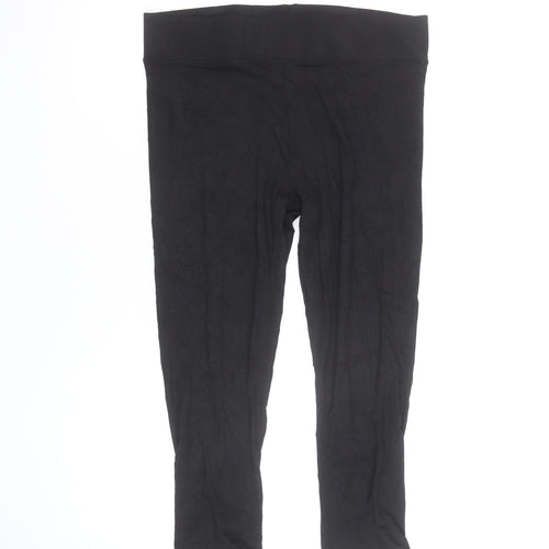 Marks and Spencer Women’s Black Capri Leggings L Jersey Cotton Stretch