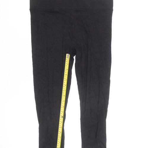 Marks and Spencer Women’s Black Capri Leggings L Jersey Cotton Stretch
