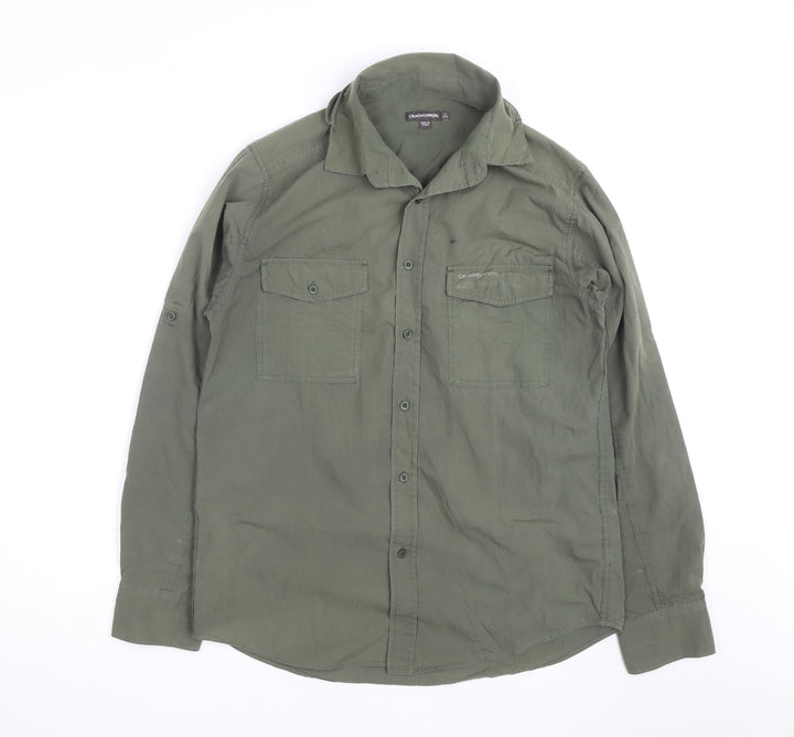 Craghoppers Men's Green Long Sleeve Button-Up Outdoor Shirt Size M
