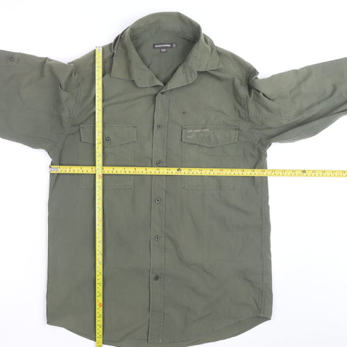 Craghoppers Men's Green Long Sleeve Button-Up Outdoor Shirt Size M