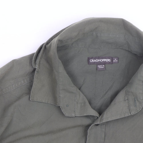 Craghoppers Men's Green Long Sleeve Button-Up Outdoor Shirt Size M