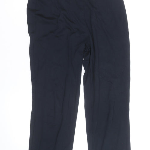 Marks and Spencer Womens Black Stretch Jersey Trousers Size 18 Regular