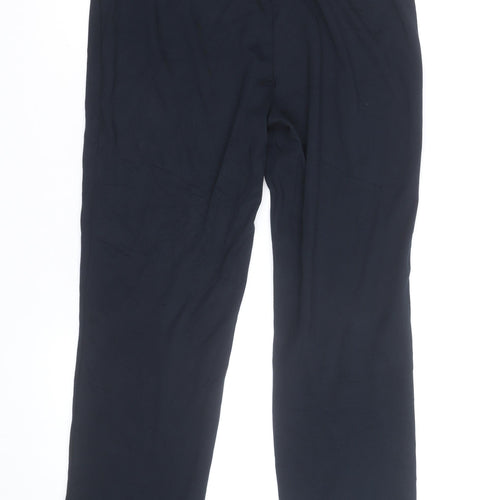 Marks and Spencer Womens Black Stretch Jersey Trousers Size 18 Regular