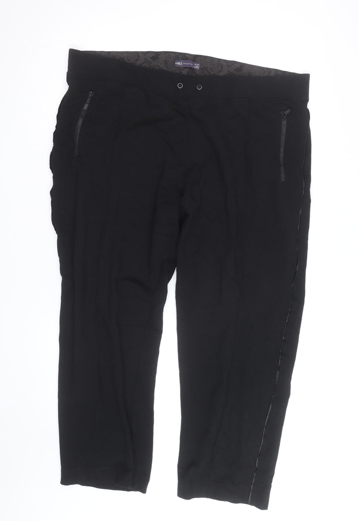 Marks and Spencer Women’s Black Size 22 Straight Leg Trousers