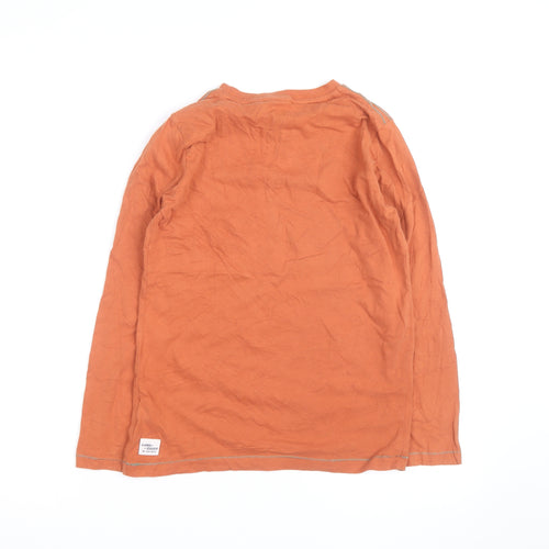 FatFace Boys Orange Land Rover Graphic Long Sleeve Cotton T-Shirt 11-12 Years