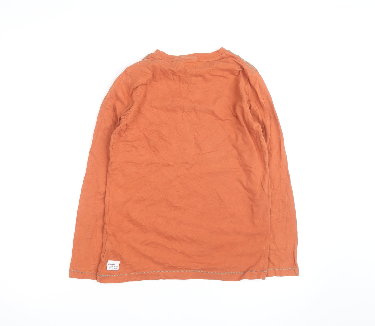 FatFace Boys Orange Land Rover Graphic Long Sleeve Cotton T-Shirt 11-12 Years