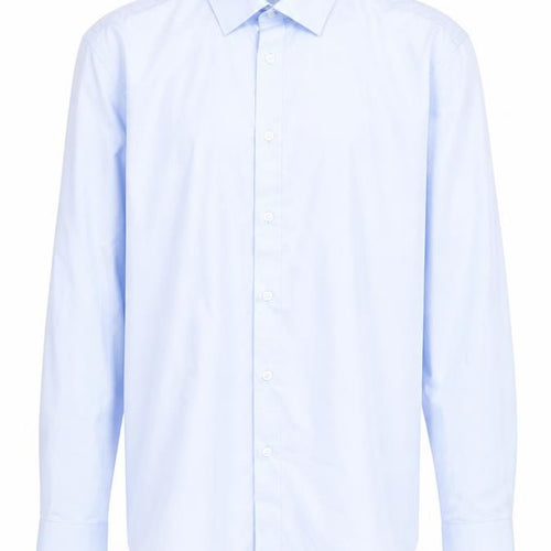 Marks and Spencer Men's Blue Slim Fit Long Sleeve Button-Up Shirt Size 16