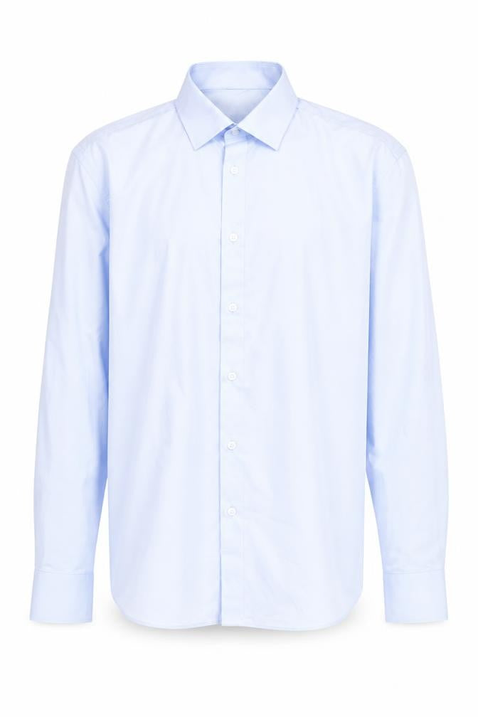 Marks and Spencer Men's Blue Slim Fit Long Sleeve Button-Up Shirt Size 16