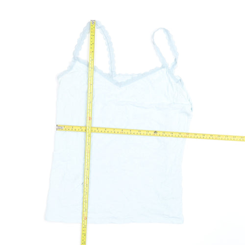 Marks and Spencer Women's Blue Lace Trim Camisole Vest Top Size 20