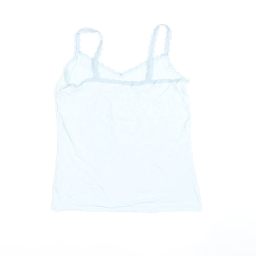 Marks and Spencer Women's Blue Lace Trim Camisole Vest Top Size 20