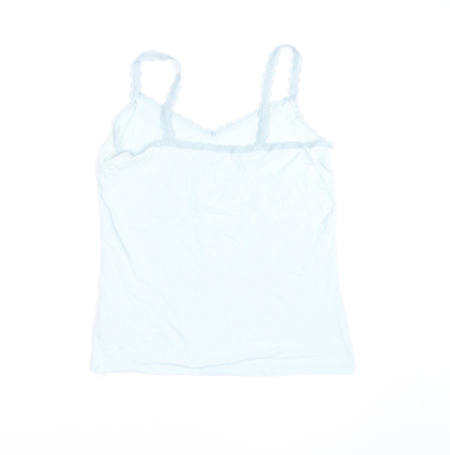 Marks and Spencer Women's Blue Lace Trim Camisole Vest Top Size 20
