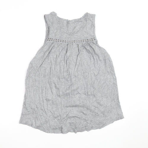 GAP Women’s Grey Crochet Trim Sleeveless Tank Top M