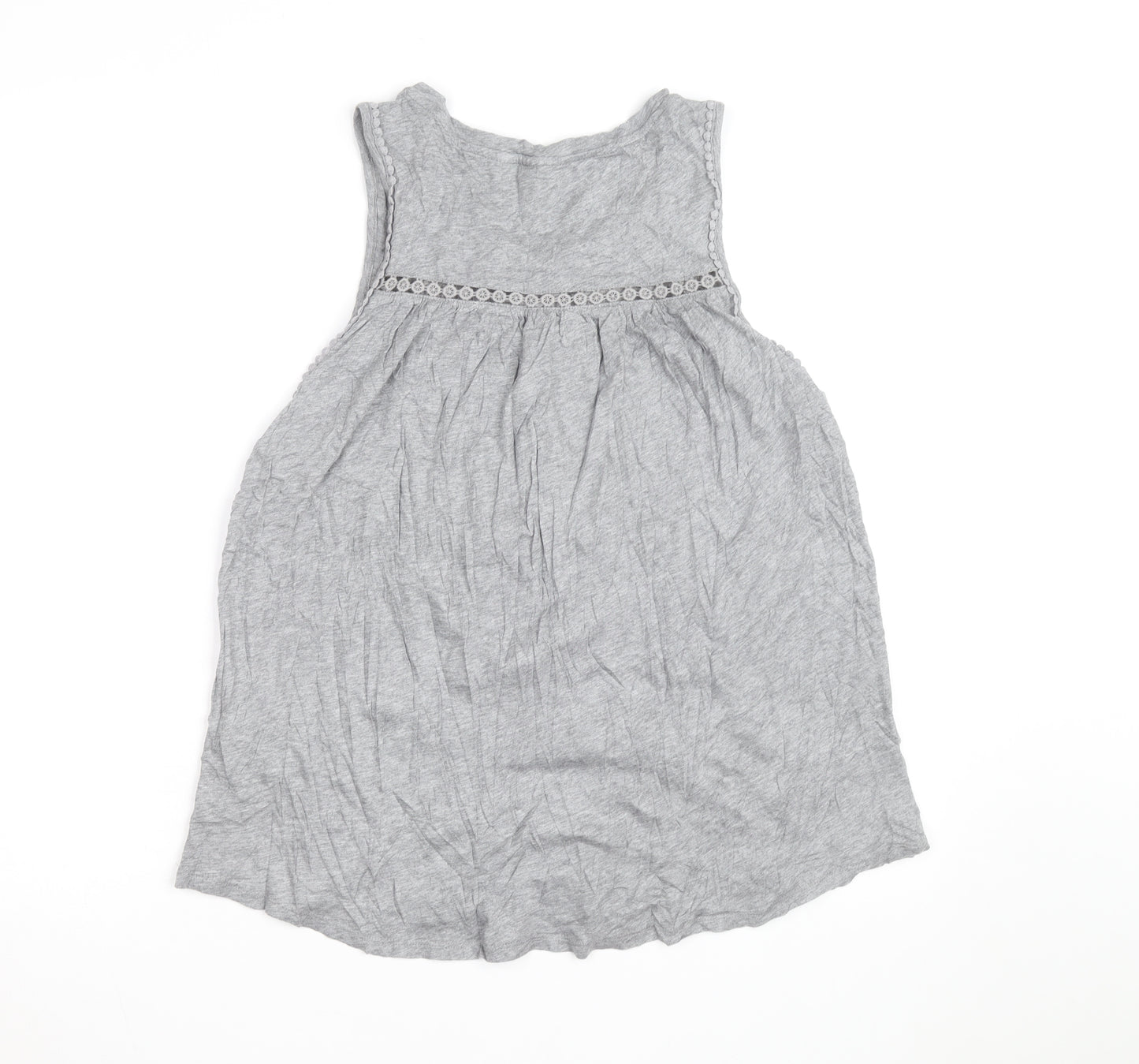 GAP Women’s Grey Crochet Trim Sleeveless Tank Top M