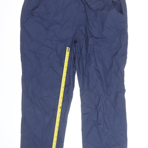 Mountain Warehouse Women's Blue Waterproof Trousers Size UK 14 Straight Leg Outdoor Hiking Pants