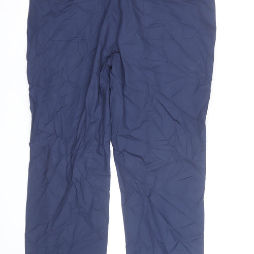 Mountain Warehouse Women's Blue Waterproof Trousers Size UK 14 Straight Leg Outdoor Hiking Pants