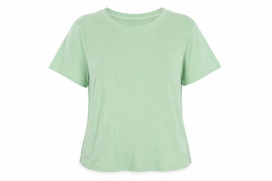 Front view of Next Women Green Short Sleeve Cotton jumper, size 12