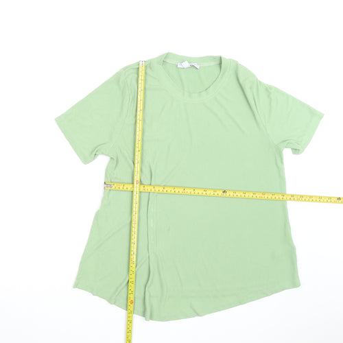 Next Women Green Short Sleeve Cotton Pullover Jumper Size 12