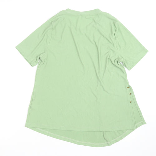 Next Women Green Short Sleeve Cotton Pullover Jumper Size 12