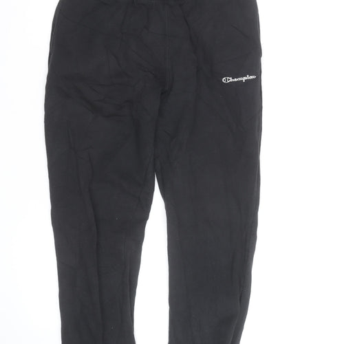 Champion Men's Black Fleece Jogger Trousers Size L
