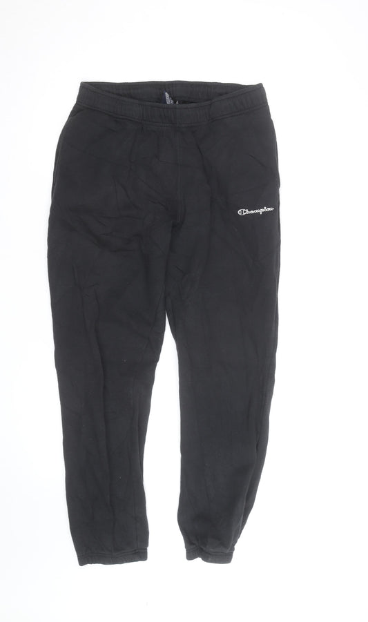 Champion Men's Black Fleece Jogger Trousers Size L