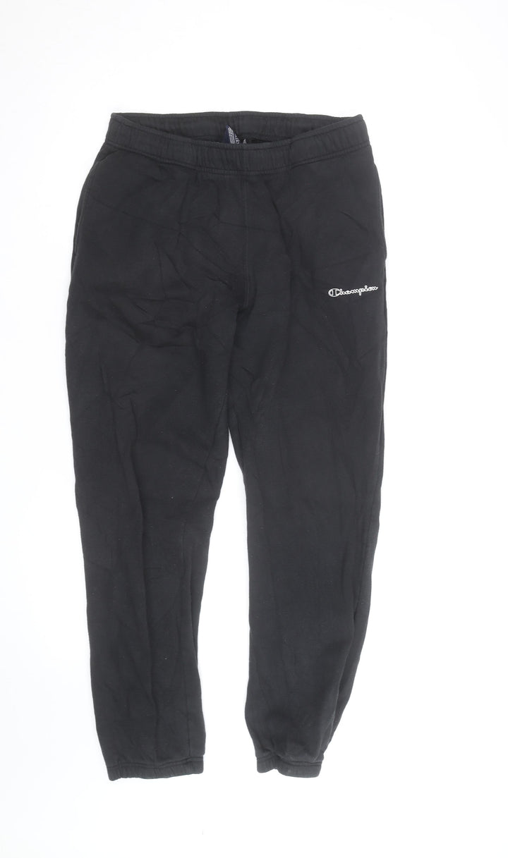 Champion Men's Black Fleece Jogger Trousers Size L