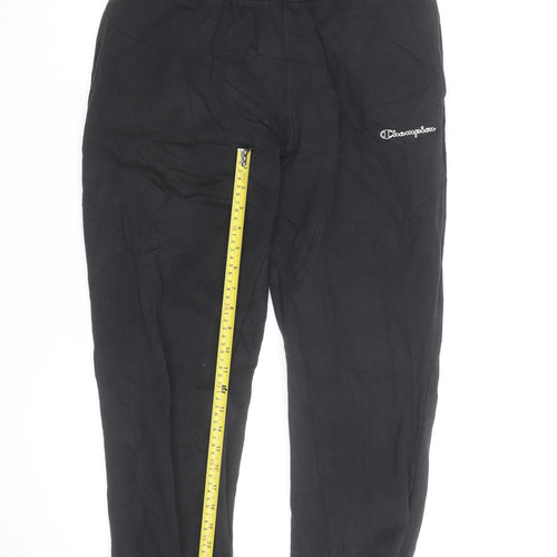 Champion Men's Black Fleece Jogger Trousers Size L