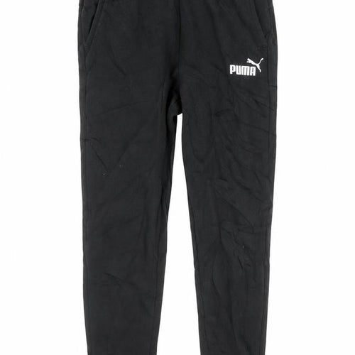 Puma Boys Black Jogger Sweatpants 10 Years Regular Fit Fleece Activewear