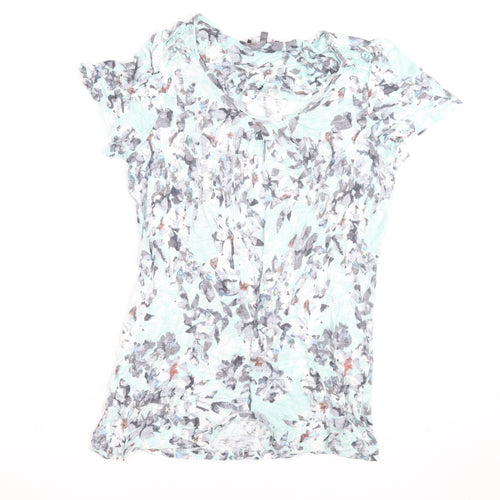 Per Una Women’s Multicoloured Floral Beaded Short Sleeve T-Shirt Size 12