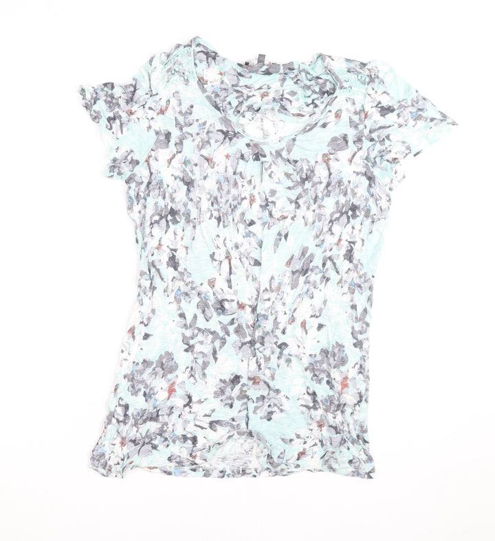 Per Una Women’s Multicoloured Floral Beaded Short Sleeve T-Shirt Size 12