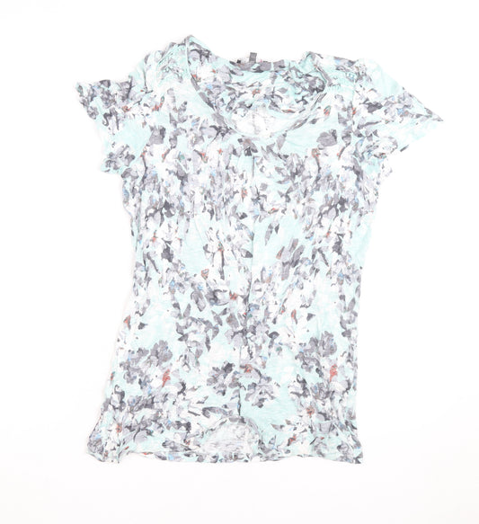 Per Una Women’s Multicoloured Floral Beaded Short Sleeve T-Shirt Size 12