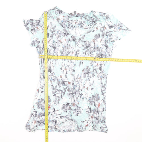 Per Una Women’s Multicoloured Floral Beaded Short Sleeve T-Shirt Size 12