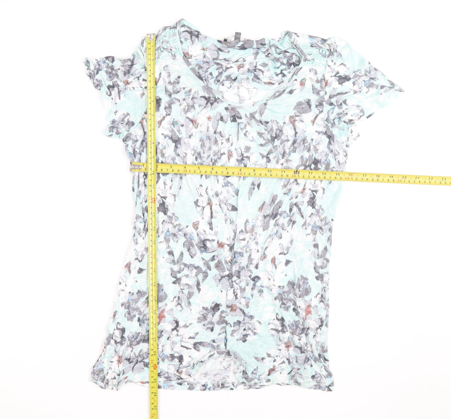 Per Una Women’s Multicoloured Floral Beaded Short Sleeve T-Shirt Size 12