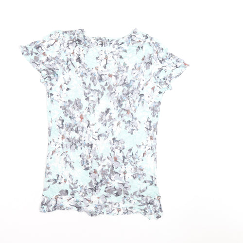 Per Una Women’s Multicoloured Floral Beaded Short Sleeve T-Shirt Size 12