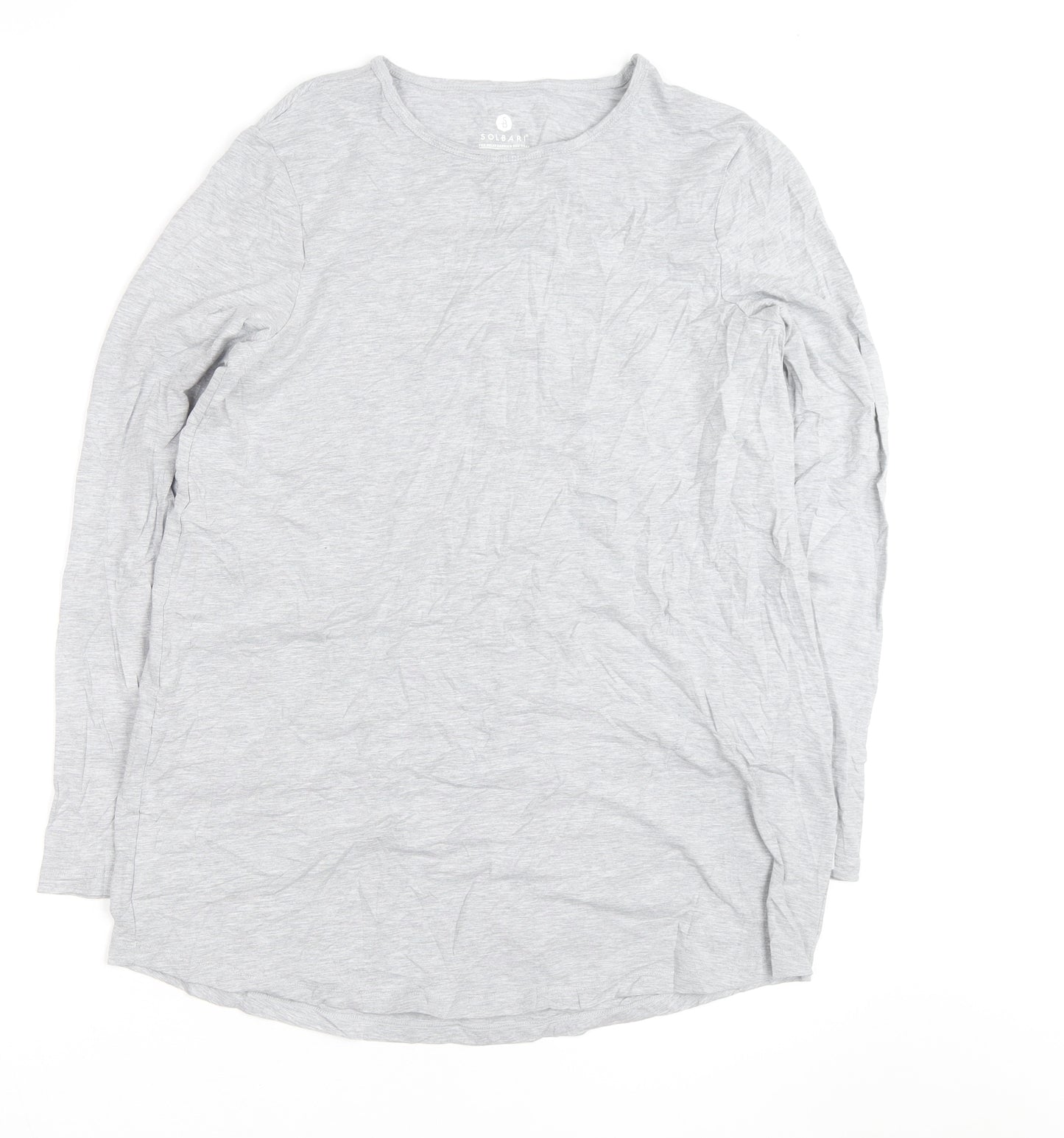 Solbari Men’s Grey Long Sleeve UV Protection Cotton Top Size M