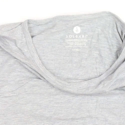 Solbari Men’s Grey Long Sleeve UV Protection Cotton Top Size M