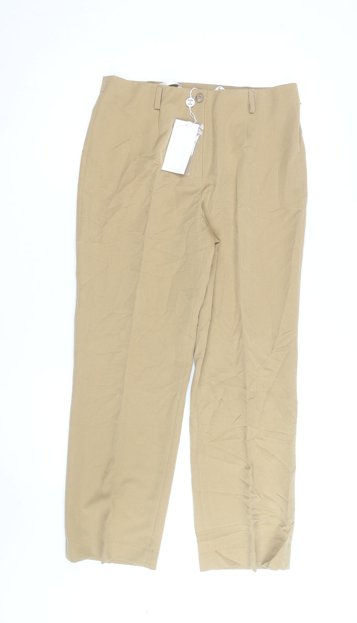 Artigiano Women’s Beige Cotton Stretch Dress Pants Size 18