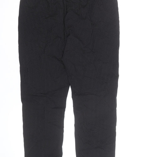 Marks and Spencer Women's Black Geometric Slim Trousers Size 12